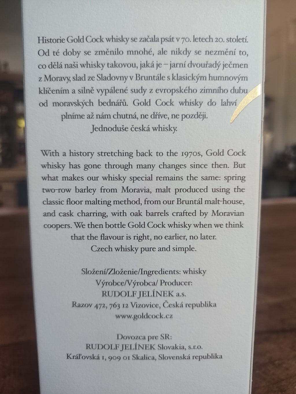 R. Jelínek Gold Cock 10 Year Old -  (Czech single malt, 49.2%)