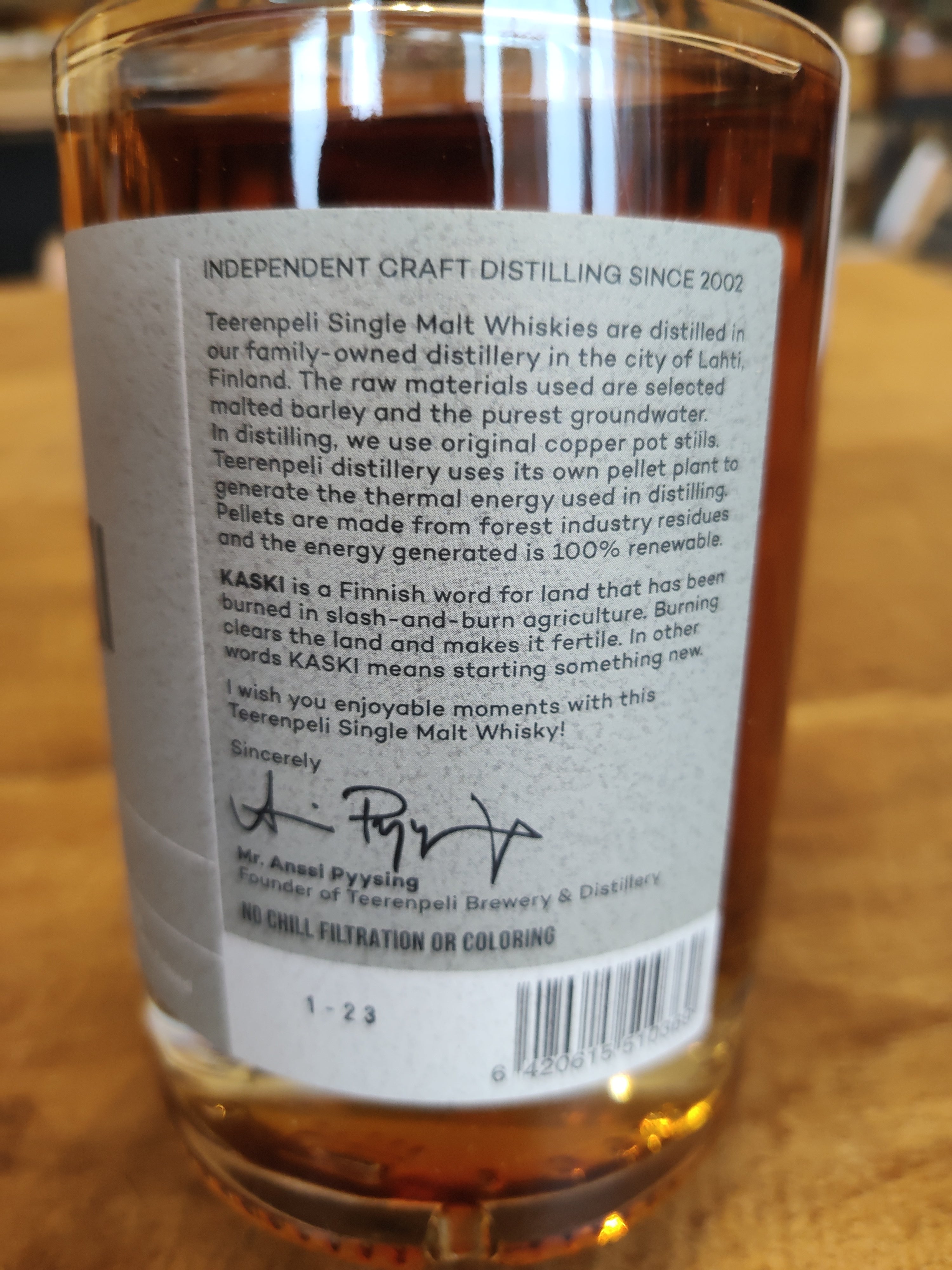 Teerenpeli Kaski (Finnish single malt, 43% ABV)